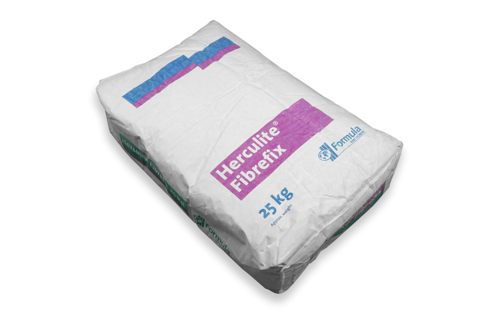 Bag of Herculite Fibrefix adhesive